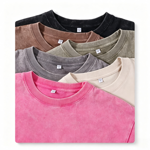 Camiseta DTG con Estampado, 100% Algodón, Lavado Ácido, Hombros Caídos, Estilo Urbano para Hombre, Logotipo Personalizado, Venta al Por Mayor - Product Image 2