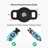 Noir Étanche Nylon Airtag Chien Collier Titulaire Anti-Perte GPS Tra De Protection Pet Collier Cas GPS Suivi Air Tag Couverture pour Chat