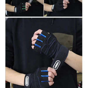 Guantes Deportivos de Medio Dedo con Muñequera para Hombres y Mujeres, para Entrenamiento, Levantamiento de Pesas, Motociclismo y Gimnasio, Venta al Por Mayor - Product Image 5