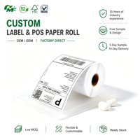 4 "X 6" Blanc Perforé Direct Thermique Adresse Expédition Thermique Imprimante Compatible Ventilateur Pliable 4x6 Étiquette 100X150mm 500pcs
