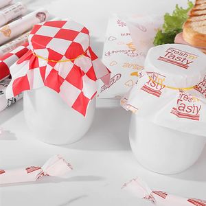 Custom Eco-Friendly Biodegradable Checkered <b>Greaseproof</b> Burger Wrapper <b>Paper</b> Silicone Single-Sided Sandwich Bread Snack High - Product Image 4
