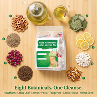 Tisane aux feuilles de citron, d'aubépine et de lotus, 30 sachets, 150g, Cassia, Rose, Poria, Mandarine, Complément Minceur, Détox, Digestif et Bien-être, OEM