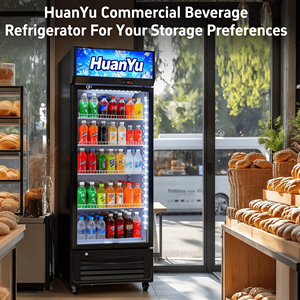 Réfrigérateur-congélateur commercial à refroidissement direct, vitrine réfrigérée en verre trempé avec éclairage LED pour boissons - Product Image 6