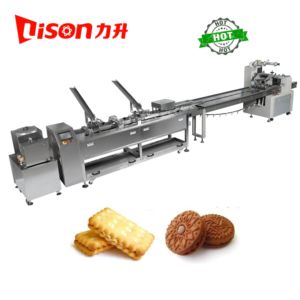 Complete Fully Automatic Durable Two Lane Small Cream Filling Biscuit <strong>Making</strong> <strong>Machine</strong> For Sandwich Biscuit With Cookies - Product Image 6