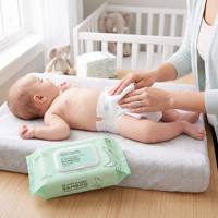 Tisu Bayi Berbahan Dasar Bambu OEM 100 Lembar Tanpa Pewangi 99.9% Air Murni Tisu Pembersih Bebas Plastik Tisu Popok Biodegradable