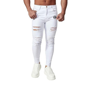 Vêtements décontractés légers pour hommes en mélange coton/polyester de haute qualité, effet moustache, délavé aux enzymes, coupe slim, style streetwear, vente en gros - Product Image 5