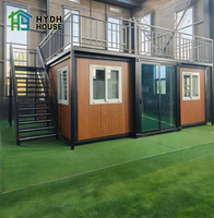 Casa Contenedor Expandible de 2 Dormitorios, Panel Sándwich de Acero, Diseño Contemporáneo Prefabricado, Uso para Oficina en Casa, China