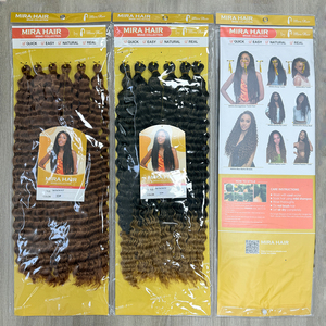 Marchand Bas Prix Eau Vague Profonde Cheveux Synthétique <span class=keywords><strong>Crochet</strong></span> Tresses Cheveux <span class=keywords><strong>Crochet</strong></span> Tresses Bouclés Ombre pour Femmes Fibre Haute Température - Product Image 2