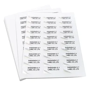 Etichette foglio A4 adesivo fornitore adesivo impermeabile etichetta A4 carta adesiva a getto d'inchiostro adesivi Logo personalizzati