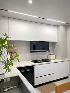Gabinetes de Cocina Estilo Americano Shaker, Puerta de Madera Sólida Personalizada, Armario, Gran Venta - Product Image 4