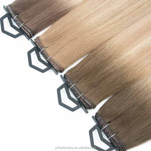 Extensions de cheveux vierges de haute qualité d'usine, épaisses, super double drawn, trame à double trou, trame simple, trame Genius Twin XO Hole Weft - Product Image 5