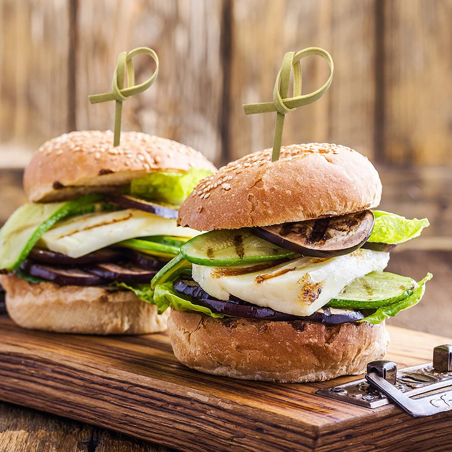 Bambus Cocktailspieße 100 Stück – Herzförmig, 4,7 Zoll, Für Vorspeisen & Grillen