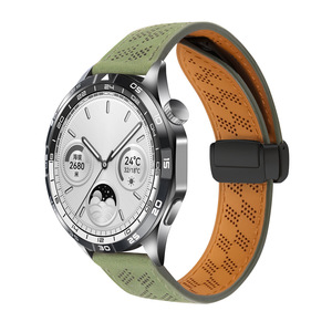 Cinturino in Pelle a Doppio Lato GT6 con Chiusura Magnetica Traspirante per Huawei Watch 5, Xiaomi <span class=keywords><strong>S4</strong></span>, <span class=keywords><strong>Samsung</strong></span> 6 - Product Image 2