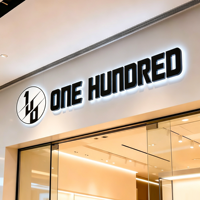Enseigne Murale Lumineuse LED 3D en Acrylique avec Effet Halo Inversé, Logo Commercial Personnalisé pour Café, Bureau, Maison