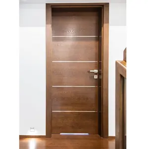 Дизайн Prehung современный дом Водонепроницаемый Сплошной деревянный интерьер спальни двери