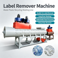 Ligne de lavage pour le recyclage des déchets plastiques de bouteilles PET, machine de décapage d'étiquettes de bouteilles PET robuste