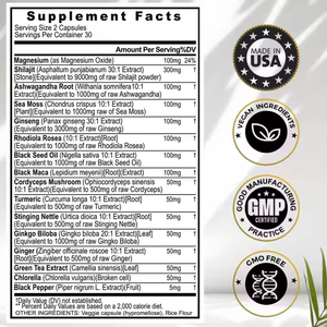 Shilajit <span class=keywords><strong>Capsules</strong></span> 16 In 1 Samengestelde Supplementen Ginseng Zeemos <span class=keywords><strong>Maca</strong></span> Ashwagandha <span class=keywords><strong>Ginkgo</strong></span> <span class=keywords><strong>Biloba</strong></span> Champignon Kurkuma Capsule - Product Image 4