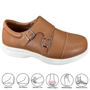 Sepatu Podiatri dengan Ruang Jari Kaki Lebar yang Dapat Disesuaikan, Pengait dan Perekat, untuk Penderita <span class=keywords><strong>Diabetes</strong></span> dan Jari Kaki Bentuk Palu - Product Image 1