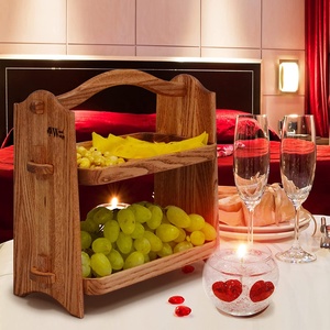 ชั้นวางขนมทำจากไม้สำหรับจัดเก็บขนมปังผลไม้,ชั้นวางผักสำหรับวางบนเคาน์เตอร์ในบ้านห้องครัวสำนักงานห้องทานอาหารและแขก <span class=keywords><strong>Ro</strong></span> - Product Image 2