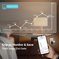 Prise intelligente SLS Matter US 15A avec moniteur de puissance, compatible Alexa, Google Assistant, HomeKit, pour l'automatisation de la maison intelligente