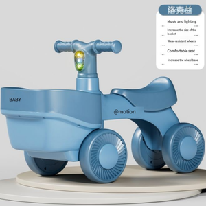 Nouveau style de trottinette en plastique à quatre roues pour tout-petits, draisienne pour garçons et filles de 1 à 7 ans, voitures à roulettes - Product Image 3