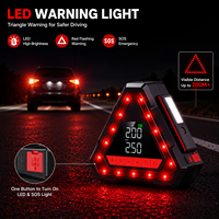 Démarreur de secours 10000mAh 1500A à courant de crête avec compresseur d'air 150psi, gonfleur de pneus pour camion et moto, lumière d'avertissement LED et batterie externe