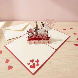 Cartes Pop-up Artisanales en Papier pour Mariage, Saint-Valentin, Anniversaire, Noël - Thème Amour (Vente en Gros) - Product Image 4