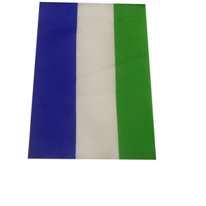 Venta al por mayor de poliéster impreso personalizado Sierra Leona país nacional banderas ondeando a mano de vinilo y pancartas de nailon - Product Image 6