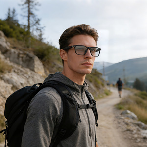 Smart Glasses With <b>Bluetooth</b> Calling Voice Control Photochromic Lenses For Sports And Work - Product Image 1