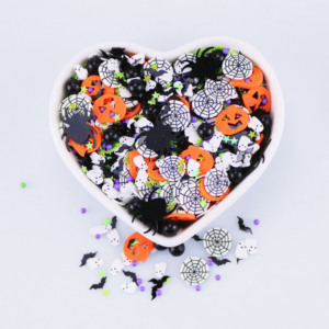 Mélange de cœurs noirs en argile polymère pour Halloween, 1kg, pour décoration d'ongles, bricolage, nail art - Product Image 4