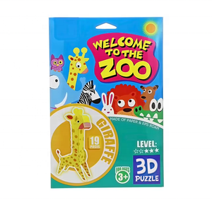 Puzzle animal amusant pour enfants Adorable dessin animé papier Jigsaw Craft Kit Idée cadeau créative et éducative - Product Image 1