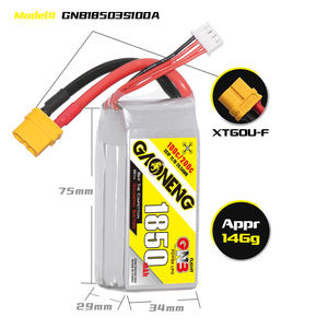 GNB GAONENG <b>3S</b> 1850mah 11.1V 100C XT60 <b>LiPo</b> <b>Battery</b> RC <b>LiPo</b> <b>Battery</b> FPV Drone - Product Image 4