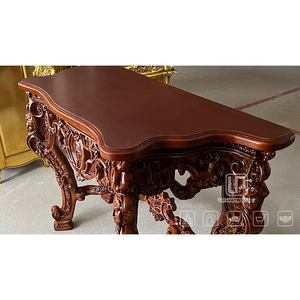 Tables consoles de qualité supérieure, meubles modernes pour salon, design irrégulier brun, tables consoles en bois classiques, meubles de table console - Product Image 2