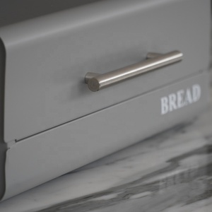 Contenitore <span class=keywords><strong>in</strong></span> Metallo Verniciato a Polvere Personalizzato, Scatola Vintage <span class=keywords><strong>in</strong></span> Acciaio Inox, Grande <span class=keywords><strong>Portapane</strong></span> <span class=keywords><strong>in</strong></span> Alluminio con Manico per Cucina - Product Image 2