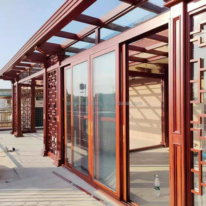 <span class=keywords><strong>Kit</strong></span> de véranda rétractable moderne haut de gamme, cadre en alliage d'aluminium épaissi, toit en verre trempé, protection UV/météo pour cour - Product Image 4