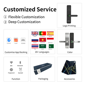 Serrure de porte intelligente Bluelock, empreinte digitale, mot de passe, application, télécommande, serrure électronique pour porte d'entrée d'appartement - Product Image 6
