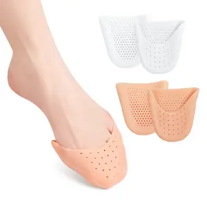 Silicone Toe Protector Shoes Soft Forefoot Breathable Toe Pads Ballet Toe Caps Cushions Metatarsal Covers High Heel Shoes
