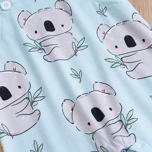 Personalización de Fábrica, Mamelucos para Bebé, Ropa de Recién Nacido, Mono con Estampado de <span class=keywords><strong>Koala</strong></span>, Mameluco de Manga Corta para Verano, <span class=keywords><strong>Pijama</strong></span> para Bebés y Niños Pequeños - Product Image 3