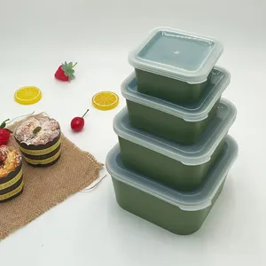 Chinese Lunch Box Set Plastic RPET Leakproof Stackable Durable Food Lunch Box Airtight Plastic Kitchen Food Storage Container
