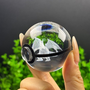 天然ガラスクォーツポーケモン球体カスタマイズされた天然ランダムミューポーケモン漫画の役割ギフト - Product Image 4