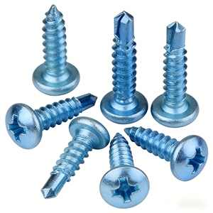 Vis autoperceuses à tête fraisée avec revêtement en <span class=keywords><strong>zinc</strong></span> bleu-blanc pour structure en acier - Product Image 4
