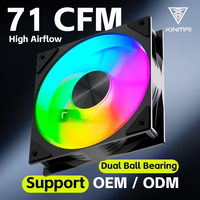 Ventilateur ARGB 120 mm XINMAI, fabrication directe, double roulement à billes, 71 CFM, débit d'air élevé, couleurs réglables, refroidisseur de processeur pour PC de jeu