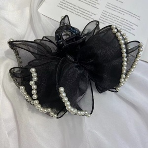 Horquilla de PC con lazo grande de alta calidad, pinzas delicadas a la moda para el cabello, pinzas para el cabello con perlas de imitación, accesorios para el cabello con flores - Product Image 3