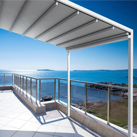 3 pièces justaucorps led rétractable moderne, éclairage de plafond, pergola, auvent, toit motorisé