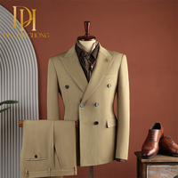 Nouveau costume de mariage trois pièces croisé pour homme automne/hiver - Tenue de cérémonie décontractée pour banquets