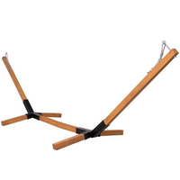 Hamac Cadre en bois dur Chaise suspendue Support de hamac en acier métallique robuste