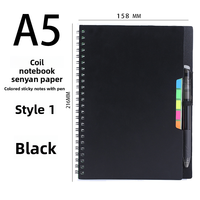 Ensemble de carnets intelligents effaçables avec logo personnalisé, carnet à spirales relié par fil réutilisable avec stylo effaçable, bloc-notes écologique