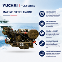 Moteur diesel marin turbo YUCHAI YC6A190C 140 kW 190 CV 1800 tr/min pour bateaux de pêche commerciaux, bateaux de travail et petits navires