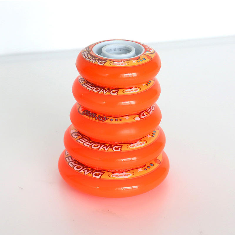 DMORE ORAN-JOY Roller Skate Wheel 4PCS/Set High Rebound PU/TPR Superior ...