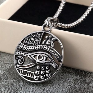 Collar con Colgante de Ojo Egipcio de Acero Inoxidable para Hombre, Diseño de Símbolo de Dios Antiguo, Joyería de Regalo, Accesorio de Moda - Product Image 2